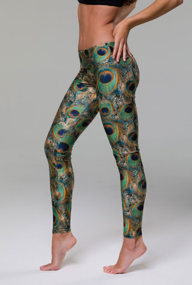 Image Title Onzie Long Legging - Green Peacock